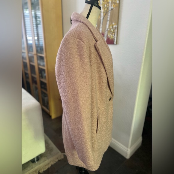Old Navy - dusty rose blush color fuzzy coat - Picture 4 of 10